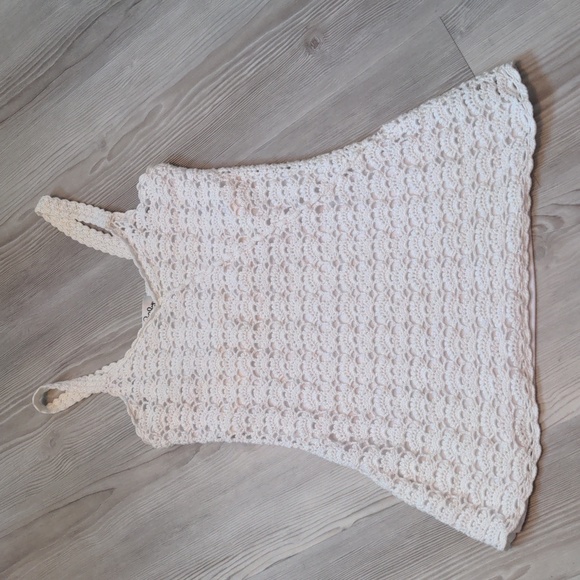 90's vintage Lilly Pulitzer crochet tank top fully lined cream colored - Picture 16 of 16